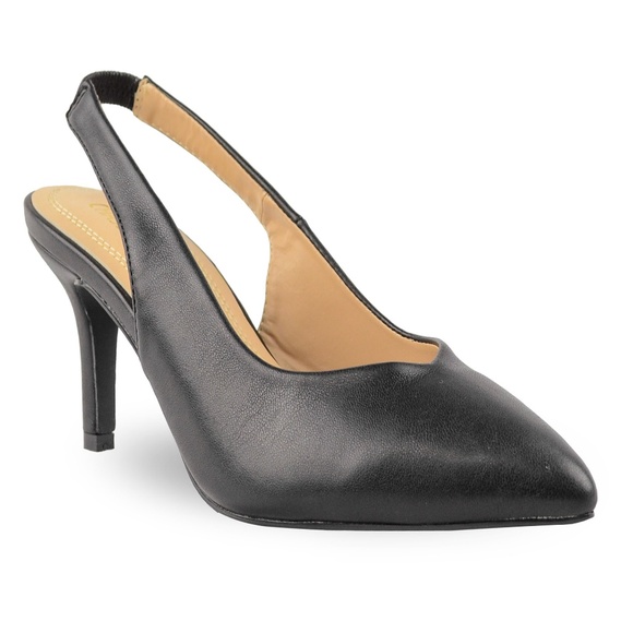 🌷 Chase & Chloe Pointy Toe Slingback Heels - Picture 4 of 4